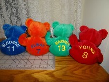 Pick 2: Football NFL Salvinos Bammers Plush Bean Bear Marino Elway Bledsoe Young