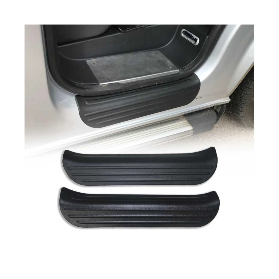 Couverture De Seuil De Porte pour VW T6 T6.1 Transporter 2015-2024 ABS Noir 2Pcs - Photo 1/4