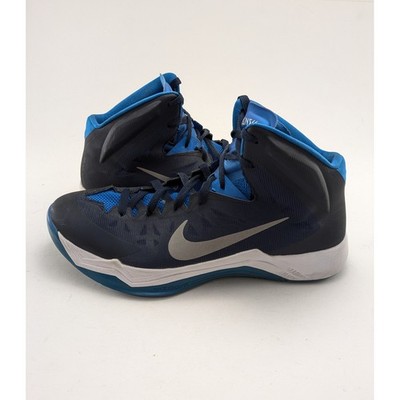 Mens Nike Zoom HyperQuickness TB Blue White Basketball Shoes 599421-401 Size 12