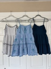 Urban Outfitters 3 Dress Bundle S/m Boho Babydoll Mini Dresses Embroidered