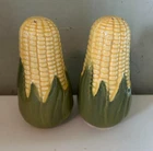 VTG Shawnee Pottery USA Corn King LG 5.5" Salt & Pepper shakers w/Cork Stoppers!