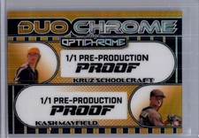 Kruz Schoolcraft Kash Mayfield 2025 Leaf Optichrome Baseball 1/1 Pre Production 