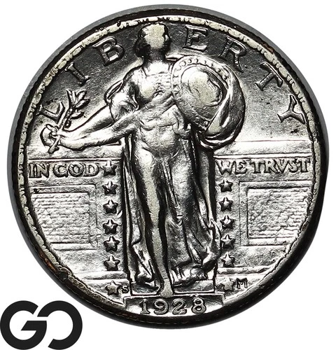 1928 Standing Liberty Quarter, Choice AU+