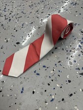 NWT Vineyard Vines Boys Silk Tie Salmon  White Stripes USA 49