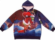 Dr Seuss The Grinch Stole Christmas Hoodie Sweatshirt Size XL
