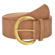   s Wide Leather Belt for Dresses Fashion Casual Laides Thick Suede Belt with ...