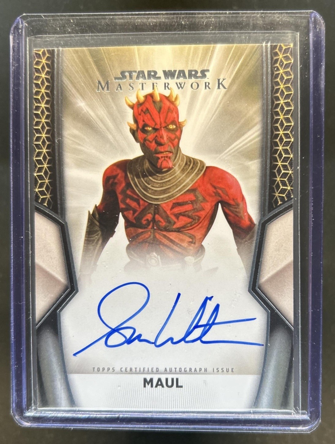 2025 Topps Star Wars Masterwork Sam Witwer as Maul On Card Auto Autograph #A-SW
