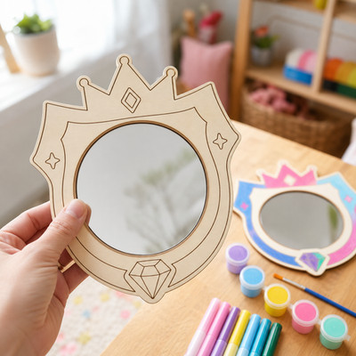 Bastel-set Bastelset Kinders, DIY Krone Spiegel Basteln