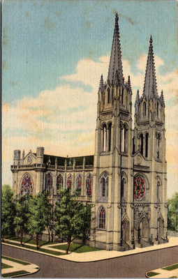 Denver, CO Immaculate Conception Cathedral/Exterior/Steeple/Stain Glass -A107
