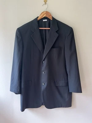 Brioni Men's Palatino 150's Wool Black Sport Coat Jacket 44 Short Made in Italy