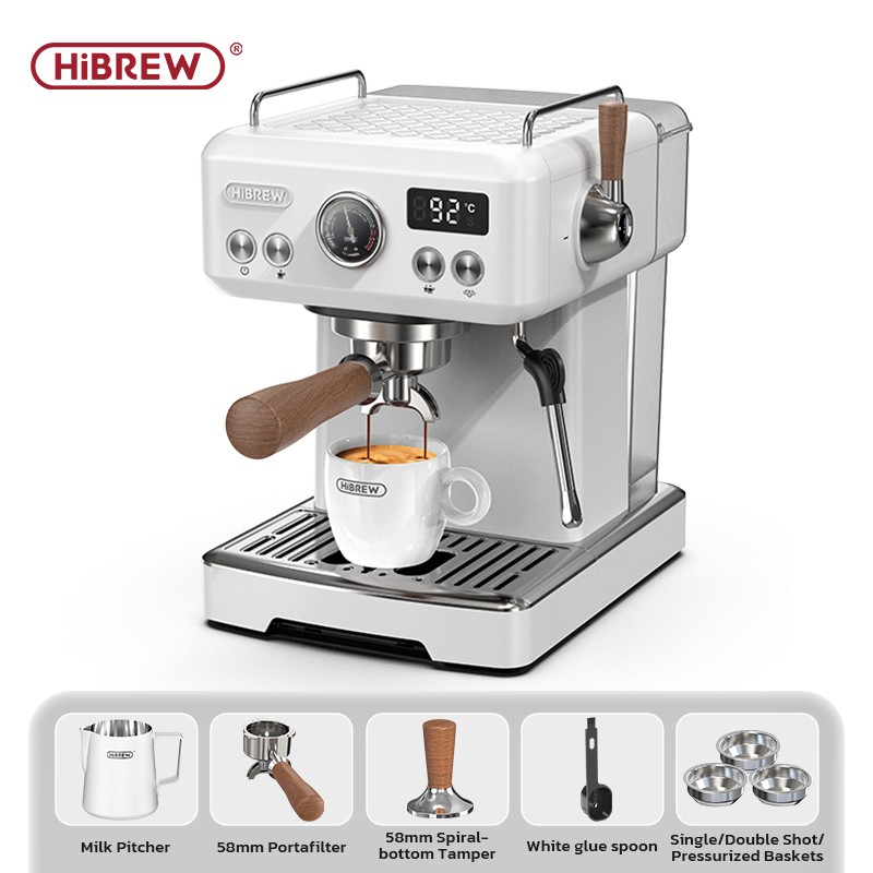 HiBREW H10plus 20Bar Espresso Maker, Adjustable Temp, Cold/Hot Brew, Cappuccino
