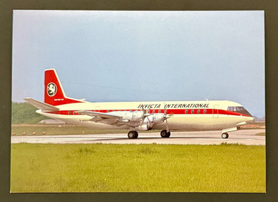 Invicta International Vickers Vanguard 952 G-AXOY Aircraft Postcard
