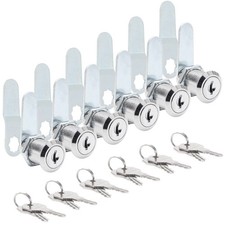 6 Pack Cam Locks Keyed Alike 1 25mm Drawer Mailbox Tool Box File Zinc