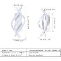 LED Wandleuchte 22W 2500LM 2Er Set Weiß Comely Wandlampe Innen