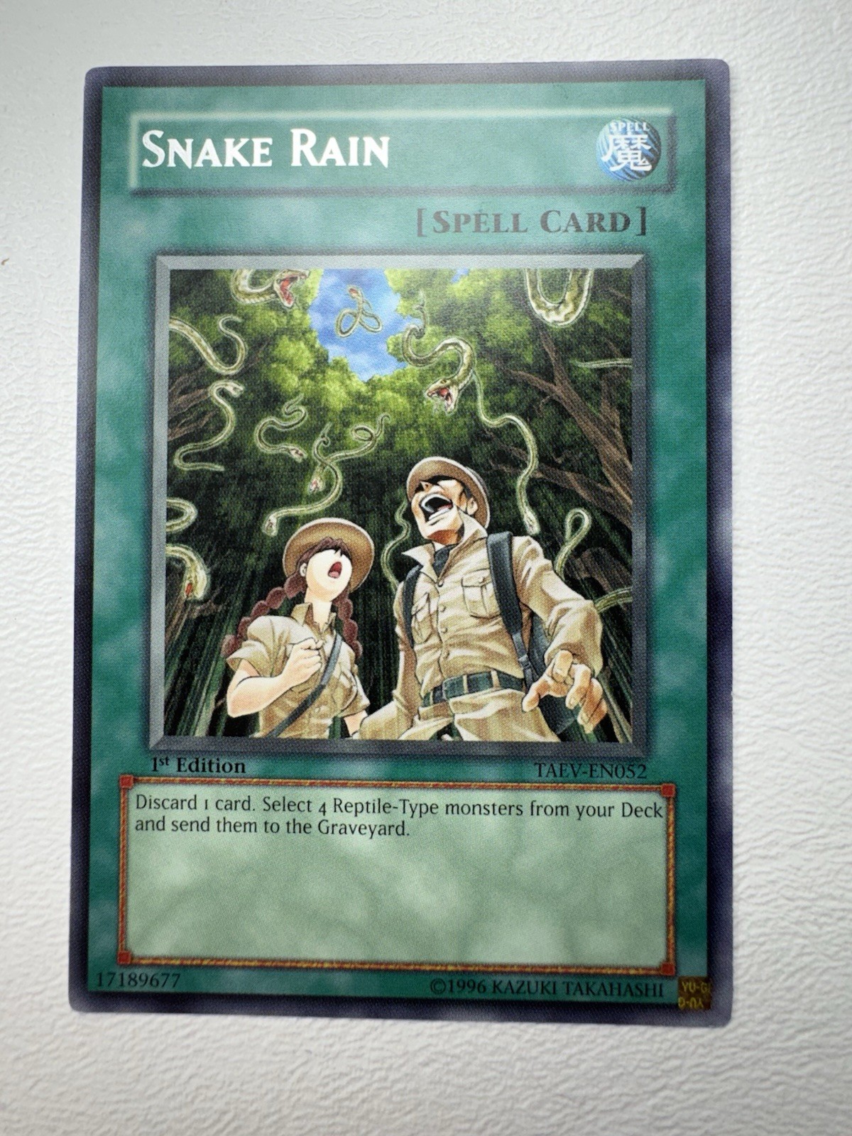 Snake Rain TAEV-EN052 YuGiOh Tactical Evolution trading card — raw and PSA graded price guide