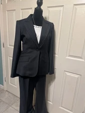 Anne Klein Suit 2-piece Set Black Size 8 Blazer- Pants NWOT Business Casual