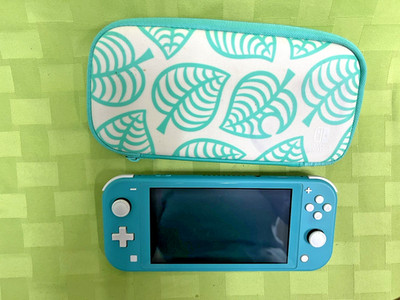 EXCELLENT Nintendo Switch Lite HDH-001 32GB Turquoise Handheld Console W/ CASE