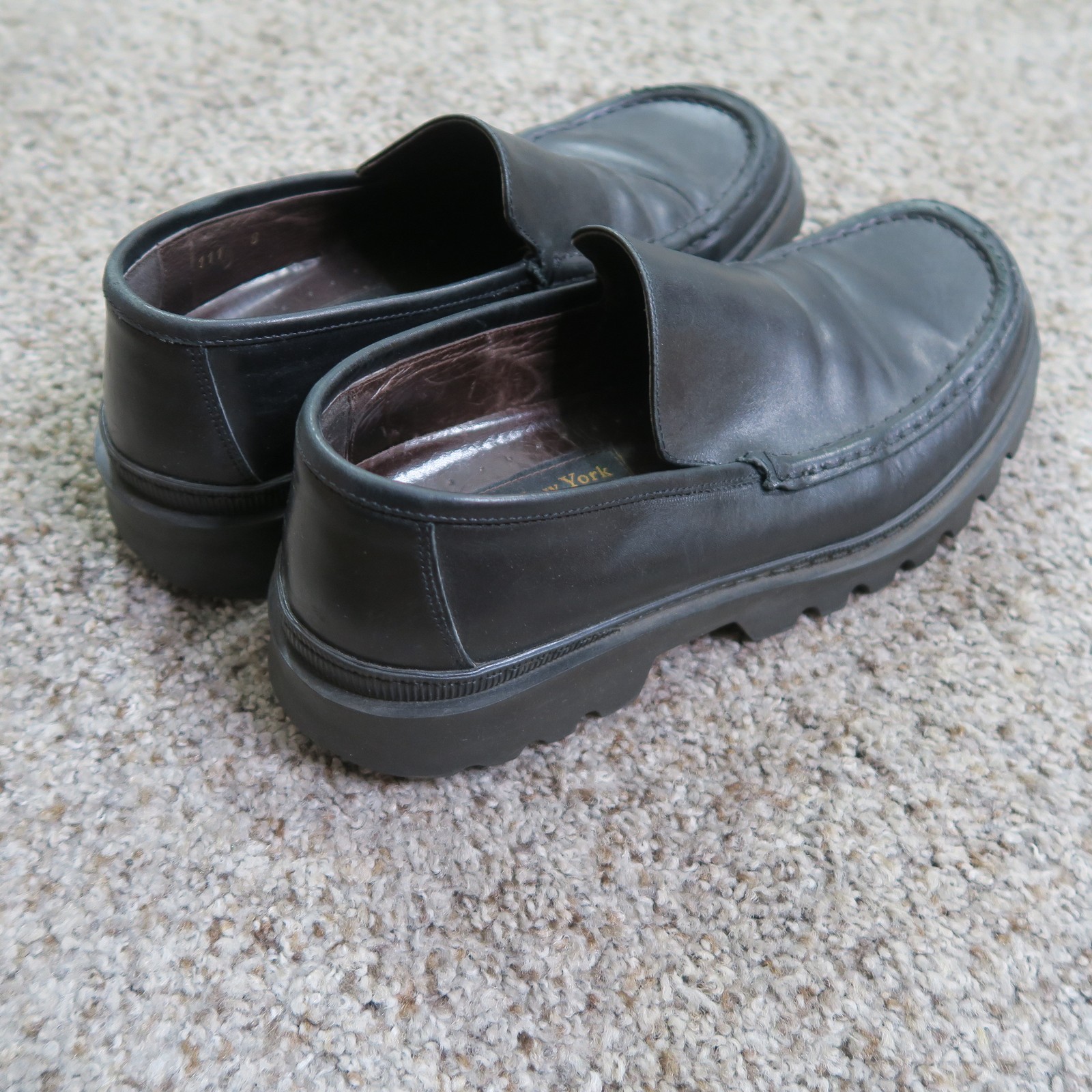 SAOLA To Boot New York Scarpe Uomo 8 Mocassini Slip On Pelle Nero Suola Grossa Italia