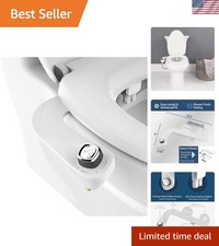 Elegant Non-Electric Bidet Attachment with Adjustable Water Pressure Feature