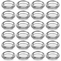 24 Aschenbecher Hochwertige Glas Ascher Rund Gastro Wind Bar Massiv Zigaretten