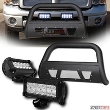 For 02-08 Dodge Ram 1500 Matte Blk Studded Mesh Bull Bar36w Cree Led Fog Lights For 02-08 Dodge Ram 1500 Matte Blk Studded Mesh Bull Bar36w Cree Led Fog Lights
