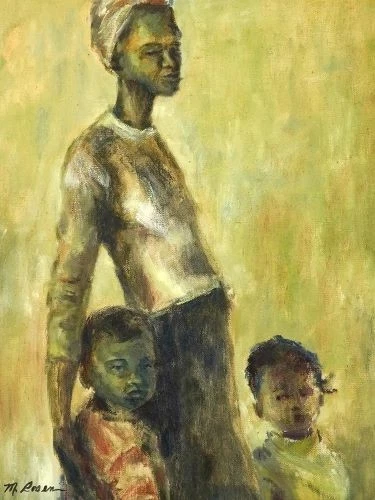 Pintura a óleo original James Mahlon Rosen americana - Imagem 2 de 4