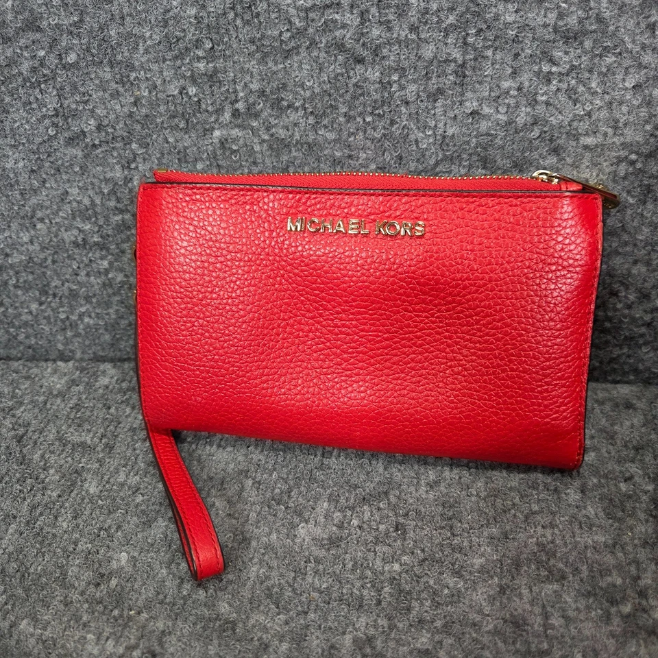 Michael Kors Riley Backpack Pebble Leather Dark Sangria & Wallet Retail $498 - Image 2 of 4