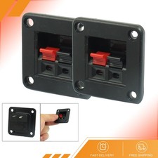 2 x Audio Cable Wire Push in Jack Socket 2Position Speaker Terminal Blocks