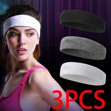 3PCS Sports Headband Yoga Gym Sweatband Women Men Hair Bands Head Sweat Band