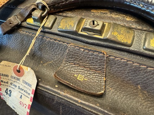 Vintage Statler Gladstone Luggage Very Unique Leather With Labels - 第 5/19 張圖片
