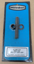 Milodon 17050 Oil Pump Stud For Chevy Sbcbbc Hex Nut Washer Chromoly Black