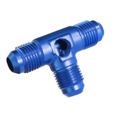 Renegade AN Fitting 60811-1; Tee, Blue -08AN Male w/ 1/8 in. NPT port