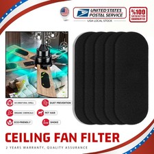 5 Pcs Ceiling Fan Filters for Blades Activated Coconut Shell Large Black Durable
