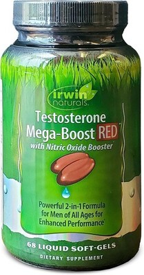 Testosterone Mega-Boost RED, 68 Liquid Soft-Gels
