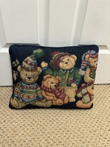Teddy Bear Pillow Christmas Winter