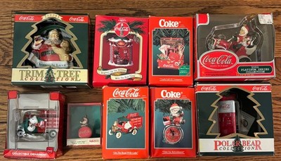 Vintage Coke/Coca Cola Ornament Lot Of 9