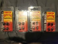 STRIKE KING TUNGSTEN WEIGHTS 1/8 OZ,16 WEIGHTS TOTAL 4 BLACK 12 GREEN PUMPKIN