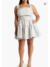 NWT ASOS Luxe Curve Floral Bow Back Corset Mini Dress - Size 22