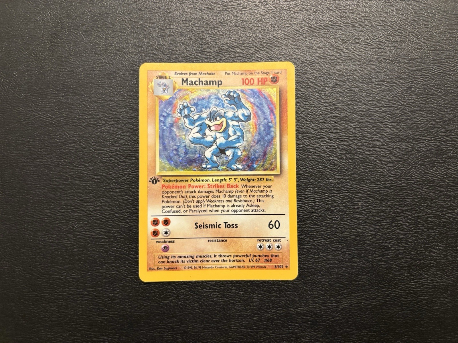 Pokémon Machamp 1st Edition Holo Rare Deck Exclusives 008/102 100 HP 1999