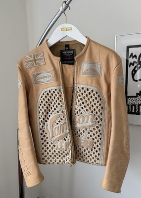 Aimé Leon Dore x Vanson 2024 Raffia Leather Jacket Embroidered Patch Men's S