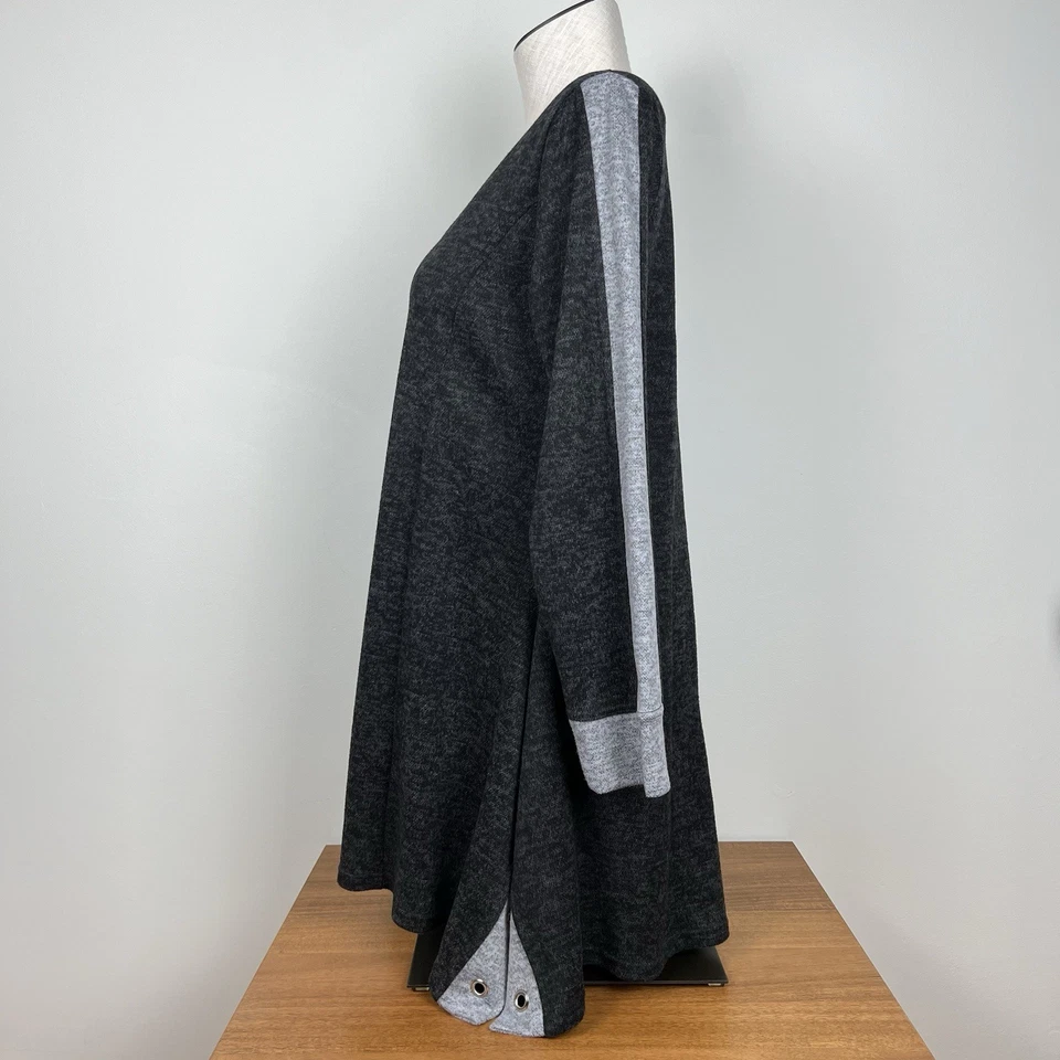 Magna 时尚女式 10/12 码大号灰色束腰外衣带索环细节 — 第 3/4 张图片