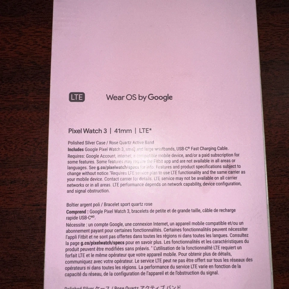 Google - Pixel Watch 3 (41mm) Smartwatch with Rose Quartz Band - LTE - Brand New - Image 4 of 4