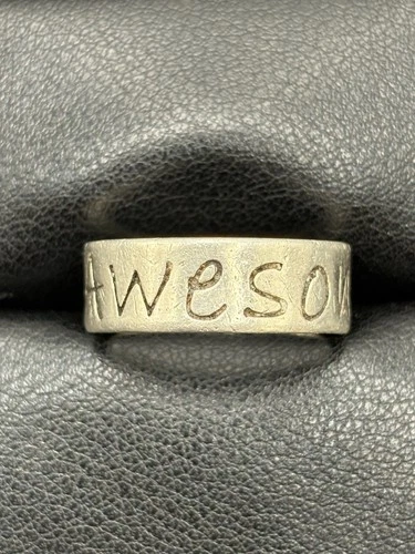 Vintage James Avery Sterling Silver Awesome God Band Ring Size 8.5 C24