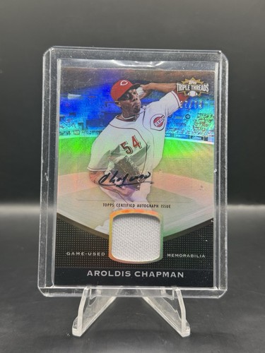 2011 Topps Triple Threads Unity Aroldis Chapman Autograph Relic /75 Reds