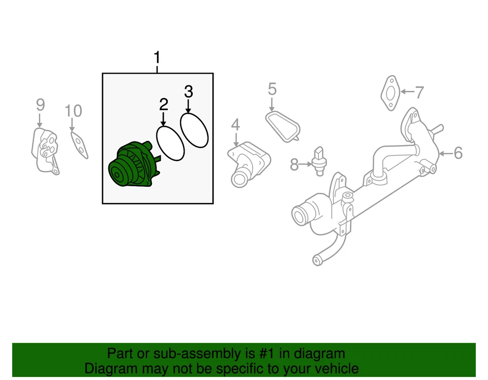 Genuine Nissan 2007-2024 Nissan - Water Pump 21010-JA11A - Image 4 of 4