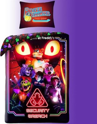 FNAF Five Nights at Freddy's Security Breach Set aus Einzel-Bettbezug & Kissenbezug
