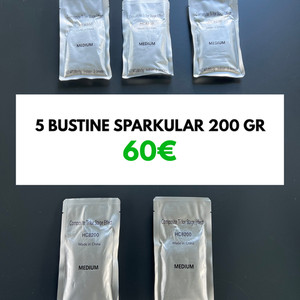 5x Bustine Polvere di Titanio 200gr per Sparkular Outdoor/Indoor Top Quality