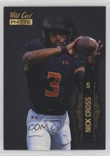 2022 Wild Card MATTE Black Nick Cross #MB-122 11ur