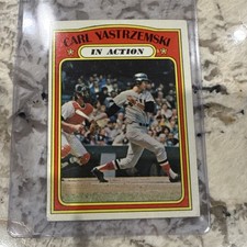 1972 Topps - Carl Yastrzemski In Action #37 Boston Red Sox MLB Baseball Base Set