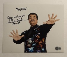 NEIL DEGRASSE TYSON HAND SIGNED AUTOGRAPHED 8x10 PHOTO ASTROPHYSICIST BAS COA